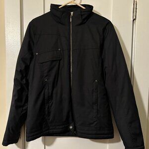 B360 black zip up lightweight parka - size medium